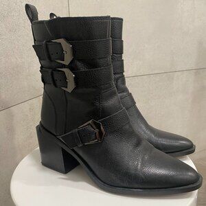 Vince Camuto - Kempreea Buckle Mid-Shaft - LEATHER BOOT